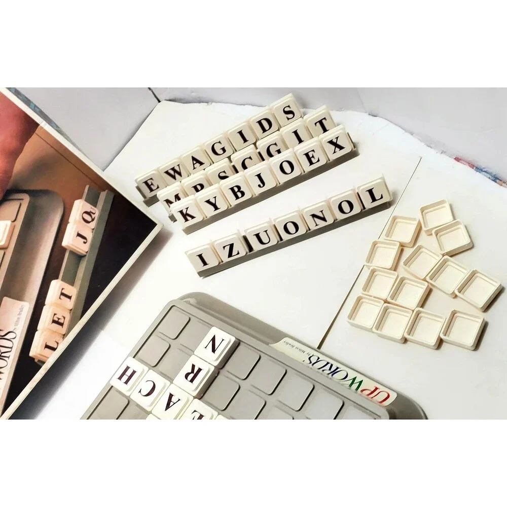 UPWORDS Vintage 1988 Word Strategy Board Game Classic Stackable Family Fun Retro